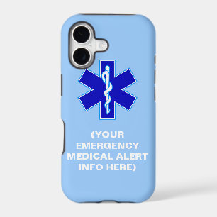 Customisable Emergency Medical Alert iPhone Cases
