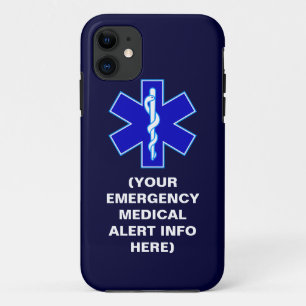 Customisable Emergency Medical Alert iPhone Cases