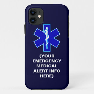 Customisable Emergency Medical Alert iPhone Cases