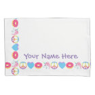 Customisable Emoji Pillow Case -Peace,Love,Unicorn