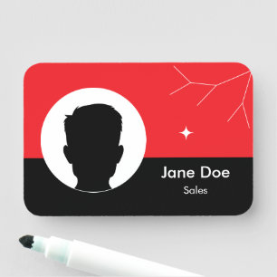 Customisable employee photo with name & job title tag