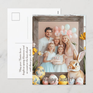 Customisable 🐇Enchanted Easter Bunnyland Express Holiday Postcard