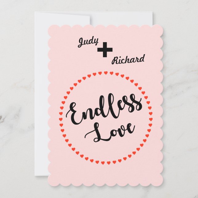 (Customisable) Endless Love Note Card (Front)