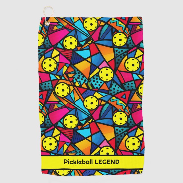 Customisable Energetic  Pickleball Flow Golf Towel (Front)