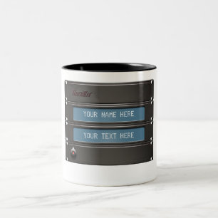 Customisable Engineer's Mug with 19" Rack & Text