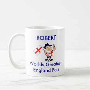 Customisable England Soccer Fan Coffee Mug