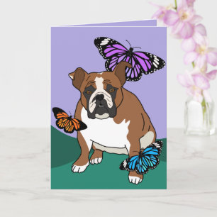 Customisable English Bulldog Card