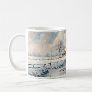 Customisable English Countryside Winter Landscape Coffee Mug