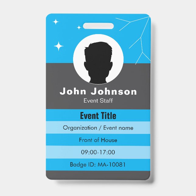 Customisable event badge ID (Front)