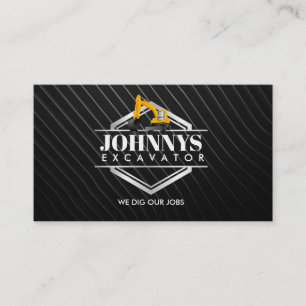 Customisable Excavator Business Cards