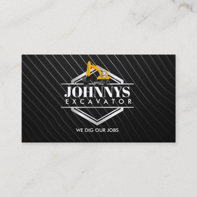Customisable Excavator Business Cards (Front)