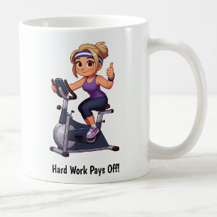 Customisable Exercise Bike Workout Coffee Mug