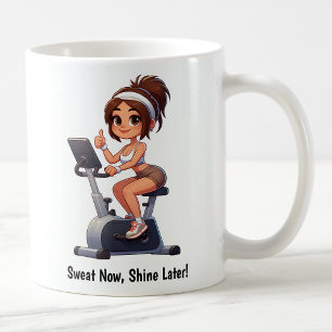 Customisable Exercise Bike Workout Coffee Mug