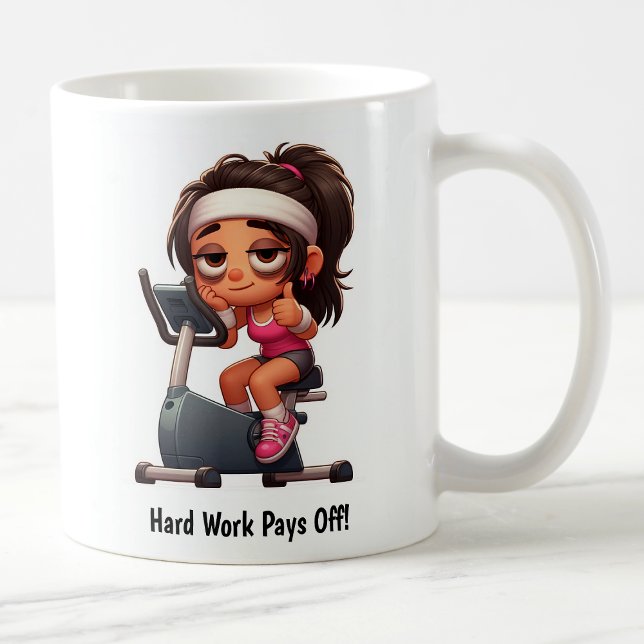 Customisable Exercise Bike Workout Coffee Mug (Creator Uploaded)