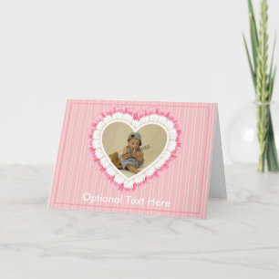 Customisable Eyelet Lace Heart Greeting Card