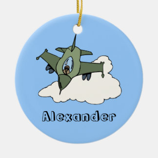 Customisable F16 Fighting Falcon Design Ceramic Ornament