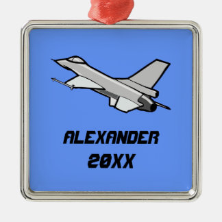 Customisable F16 Fighting Falcon Design Metal Tree Decoration