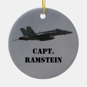 Customisable F18 Hornet Fighter Jet In Flight Ceramic Tree Decoration