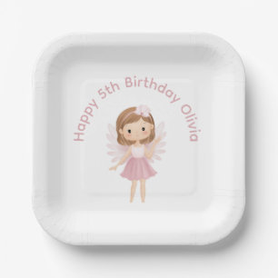 Customisable Fairy Happy Birthday Paper Plate