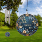 Customisable Faith, Hope, and Love Wind Chime