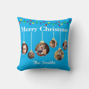Customisable Family Christmas Ornament Pillow