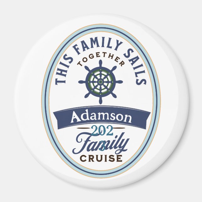 Customisable Family Cruise Magnet (Front)