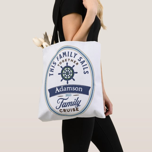 Customisable Family Cruise Tote Bag (Close Up)