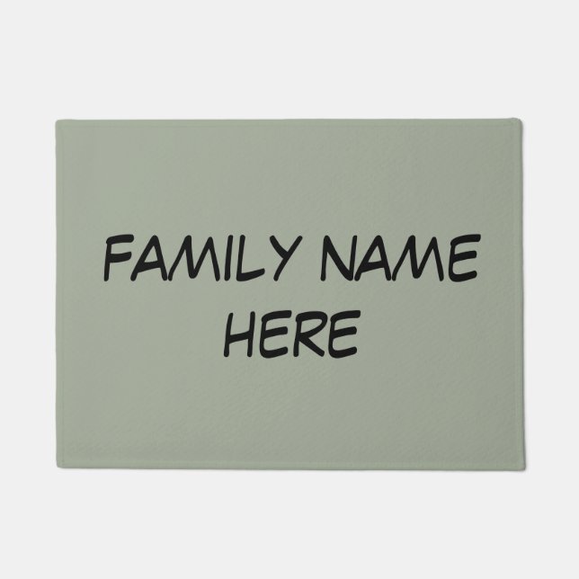 customisable family name door mat (Front)