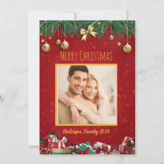 Customisable Family Photo Christmas Card