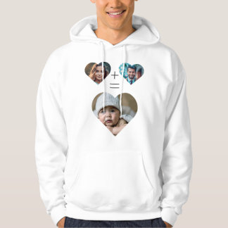 Customisable family photo collage Her Him = Baby Hoodie