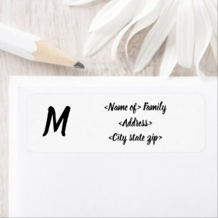 Customisable Family Return Address Label