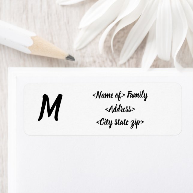 Customisable Family Return Address Label (Insitu)