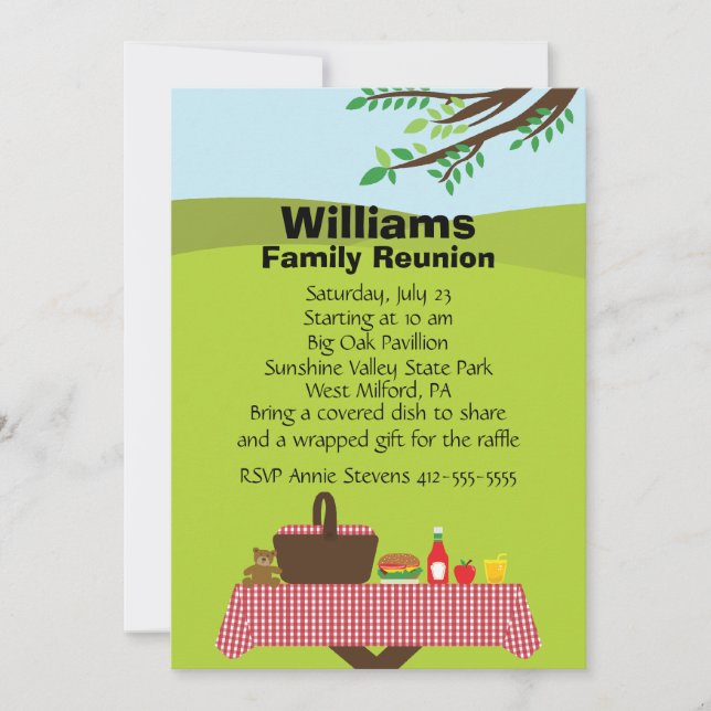 Customisable Family Reunion Invitation (Front)