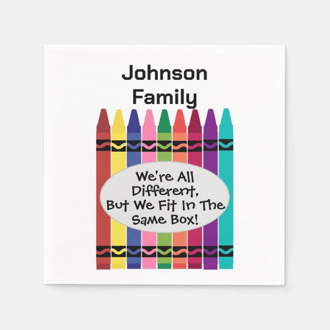 Customisable Family Reunion Napkins (Front)