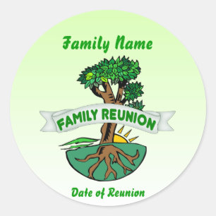Customisable Family Reunion Stickers