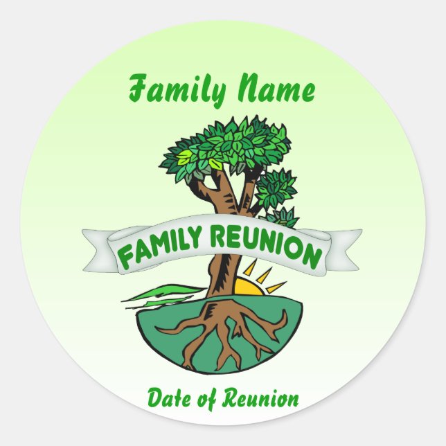 Customisable Family Reunion Stickers (Front)
