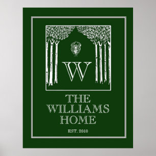 Customisable Family Wall Print in Green