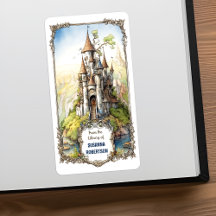 Customisable Fantasy Castle Bookplate