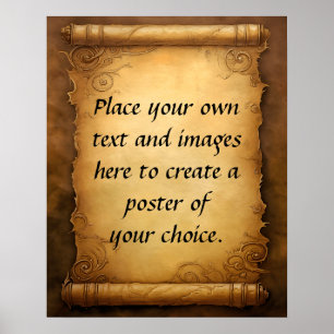 Customisable Fantasy Scroll  Poster