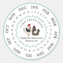 Customisable Farm Fresh Egg Carton Laid Date