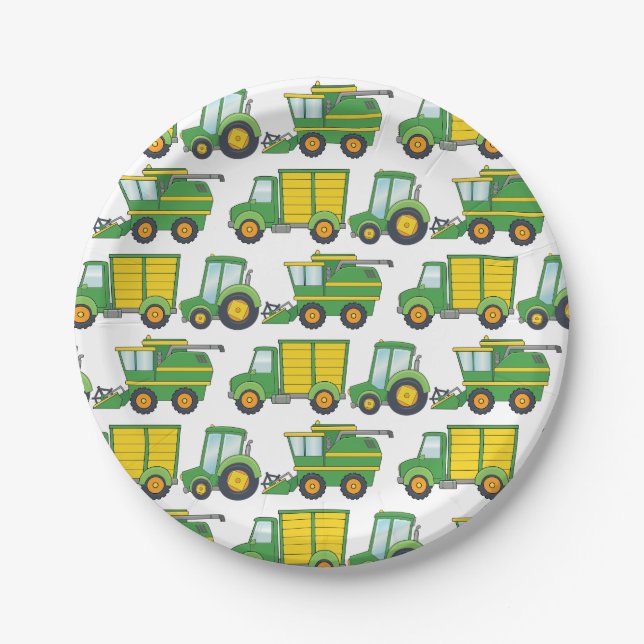 Customisable Farm-Themed Paper Plate (Front)