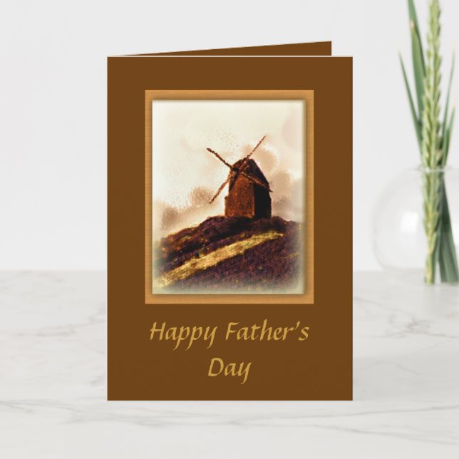 Customisable Father's Day European Windmill Card (Front)