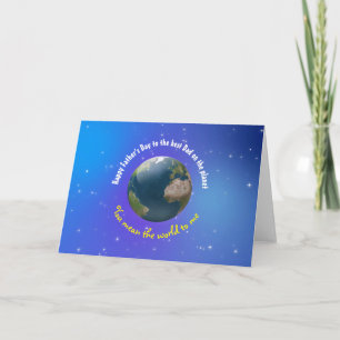 Customisable Father's Day novelty Earth Card
