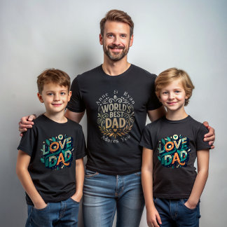 Customisable Father's Day T-Shirt -Names & Message