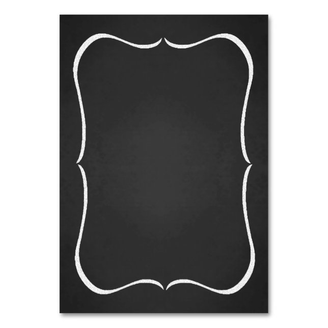 Customisable Faux Chalkboard Table Number Cards (Front)
