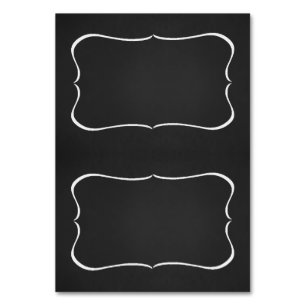 Customisable Faux Chalkboard Tented Place Cards