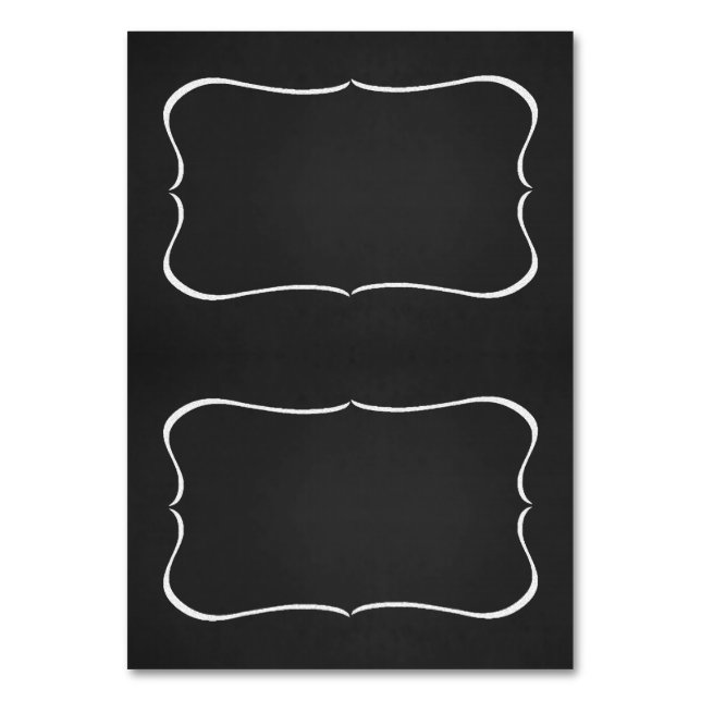Customisable Faux Chalkboard Tented Place Cards (Front)