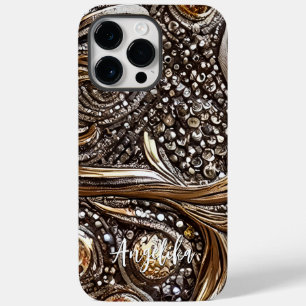 Customisable Faux Leather Abstract Case-Mate iPhone 14 Pro Max Case