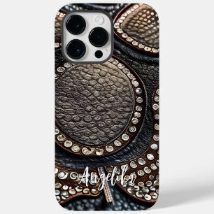 Customisable Faux Leather Abstract Minimalist Case-Mate iPhone 14 Pro Max Case