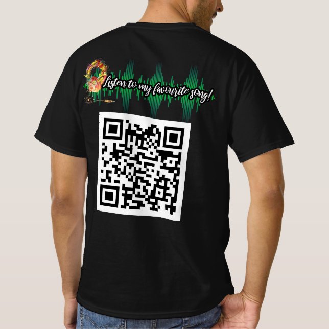 Customisable fav song (headphone) T-Shirt (Back)
